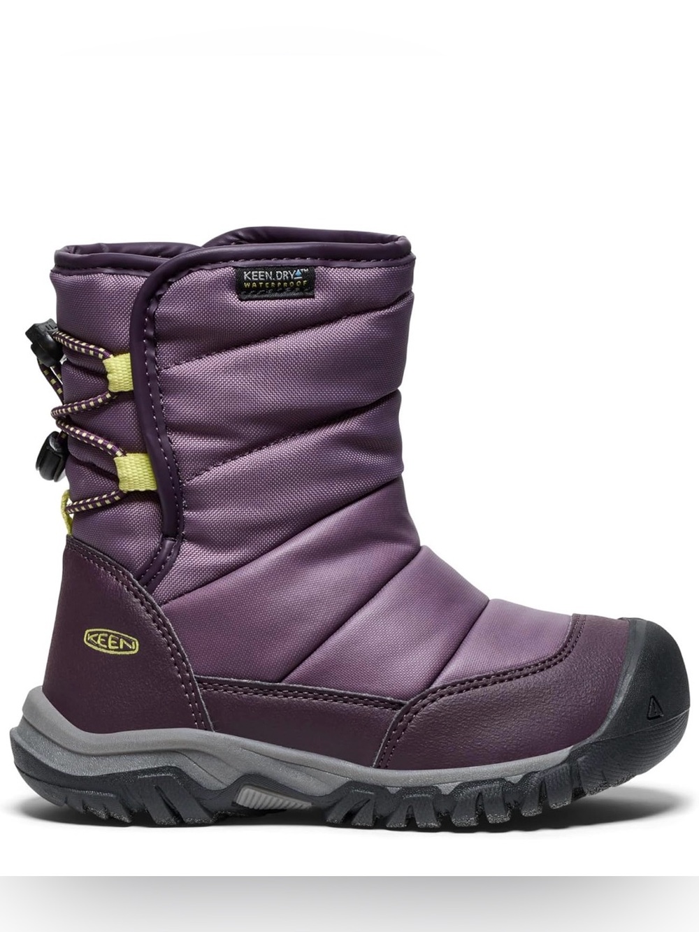 KEEN Puffrider Insulated Waterproof Durable Easy On (Little Kid) Plum Size 12